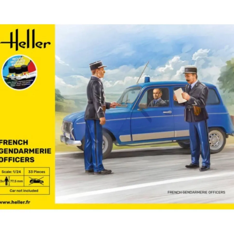 STARTER KIT : Figurines : Officiers de la gendarmerie française in 1:24 - Heller