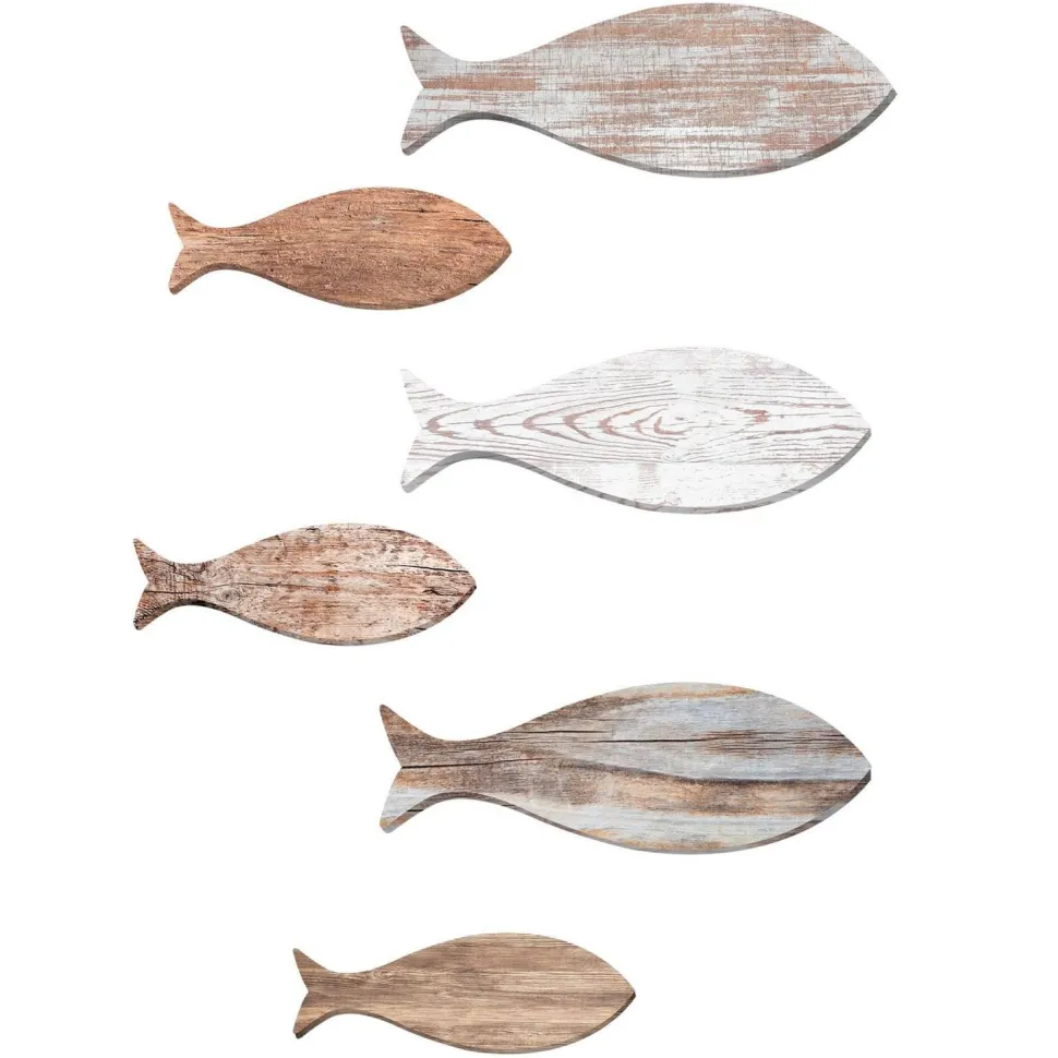 Sticker Poissons effet bois 70x20cm - RueDeLaFete
