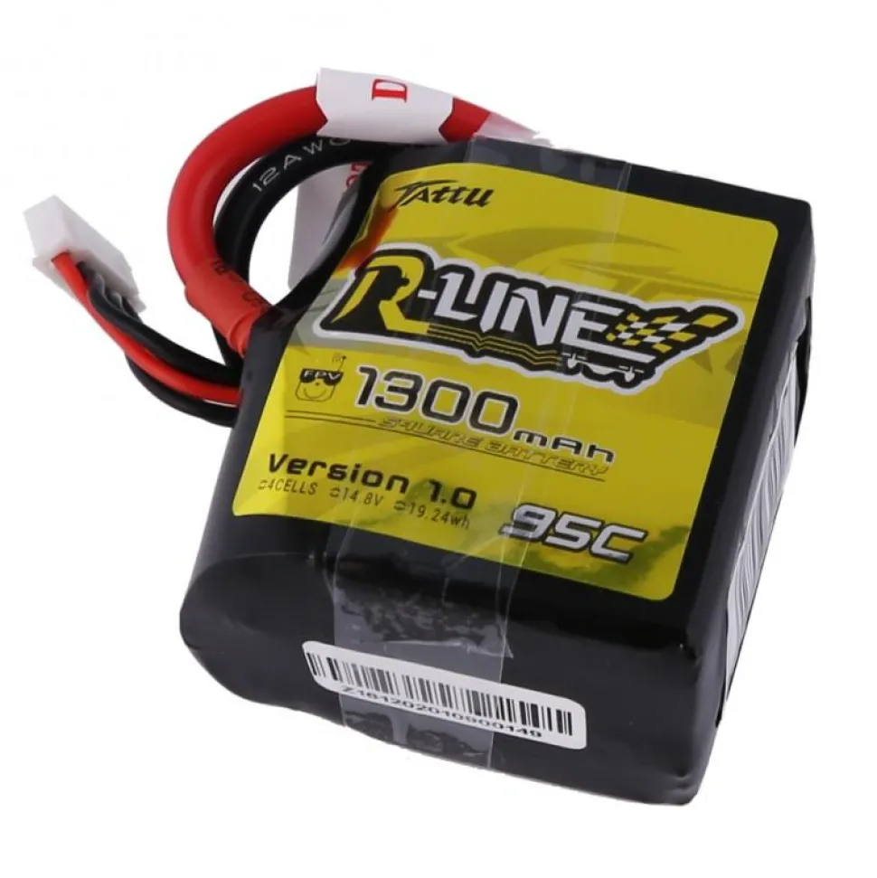 Tattu R-Line 1300mAh 95C 4S1P Square lipo battery pack - Tattu
