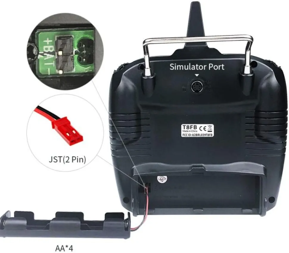 T8FB BT (Bluetooth) 8 voies M1 avec récepteur R8EF - RadioLink Be