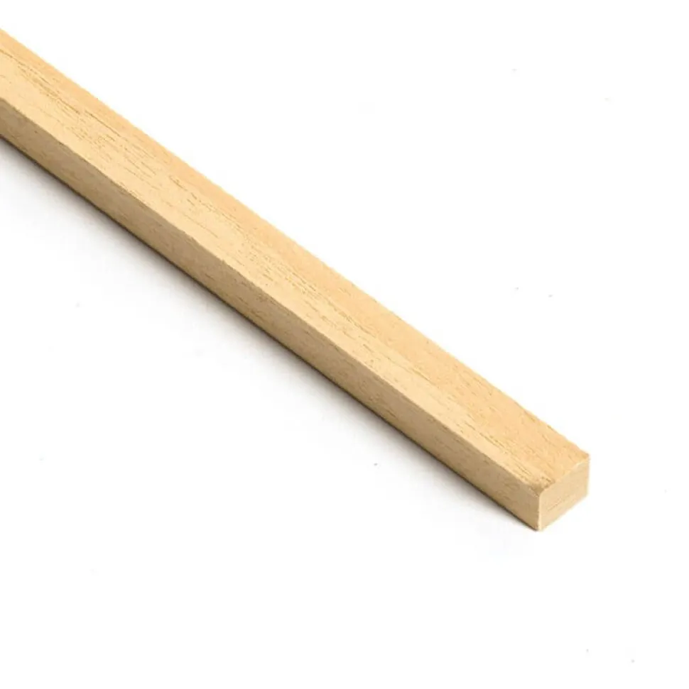 Tiges pour maquette en bois x 8 : Tilleul 2 x 2 x 1000 mm - Disarmodel