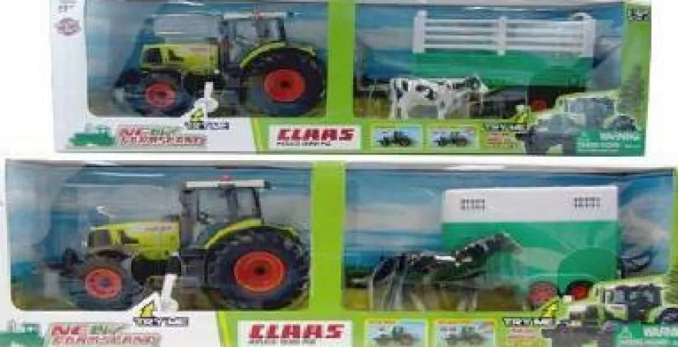 Tracteur Claas Metal avec Remorque Son et Lumière - New Farmsland Models