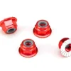 Traxxas Ecrous Nylstop Epaules 4Mm Anodises Rouge (4) - Traxxas