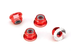 Traxxas Ecrous Nylstop Epaules 4Mm Anodises Rouge (4) - Traxxas
