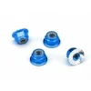 Traxxas Ecrous Nylstop Epaules 4Mm Anodises Bleu (4) - Traxxas