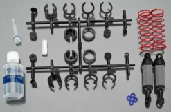 Ultra Shocks (grey) (long) (complete w/ spring pre-load spacers & springs) (2) - Traxxas