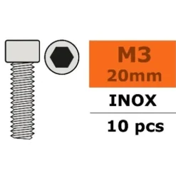 Vis Cyl 6 Pan M3X20 Inox (10) - GF-0200-010 - Gforce