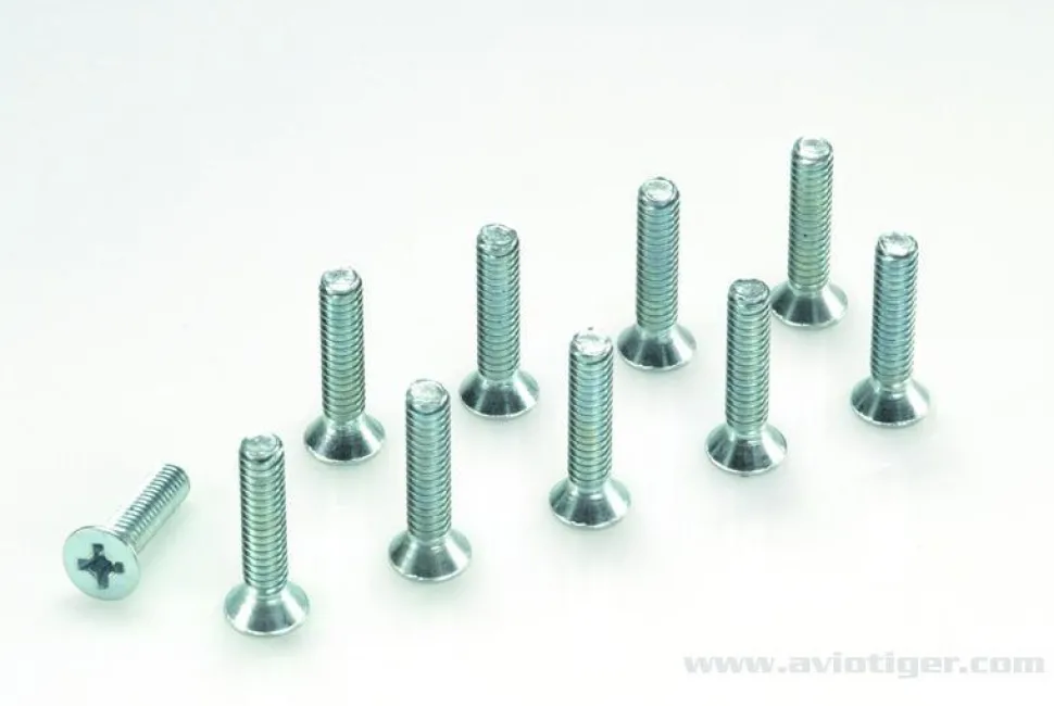 Vis Tete Cone Cruci M3X25 Acier (10) - GF-0171-007 - Gforce