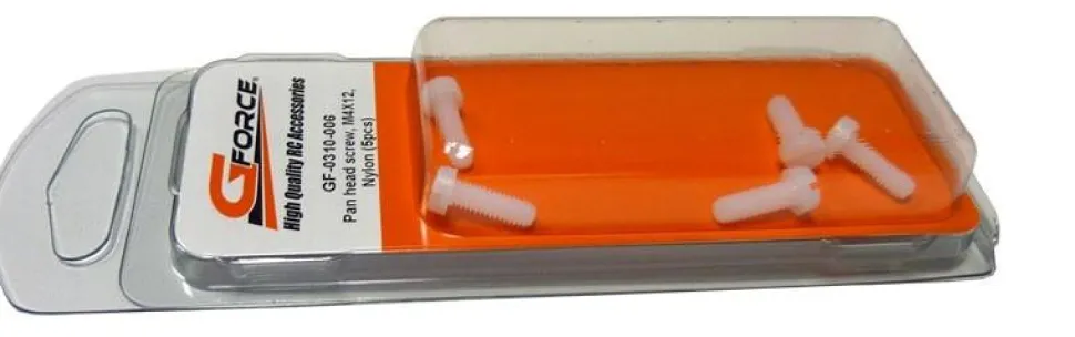 Vis Tete Cyl M3X20 Nylon (5) - GF-0310-004 - Gforce